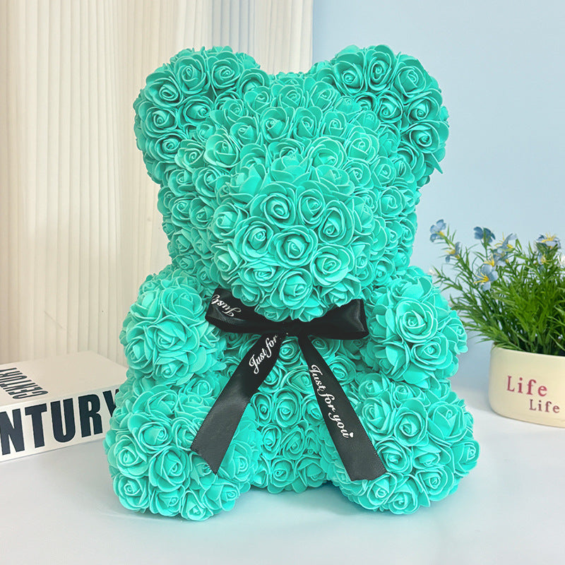 Floral Decorative Bear with Gift Box