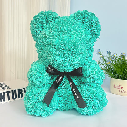 Floral Decorative Bear with Gift Box