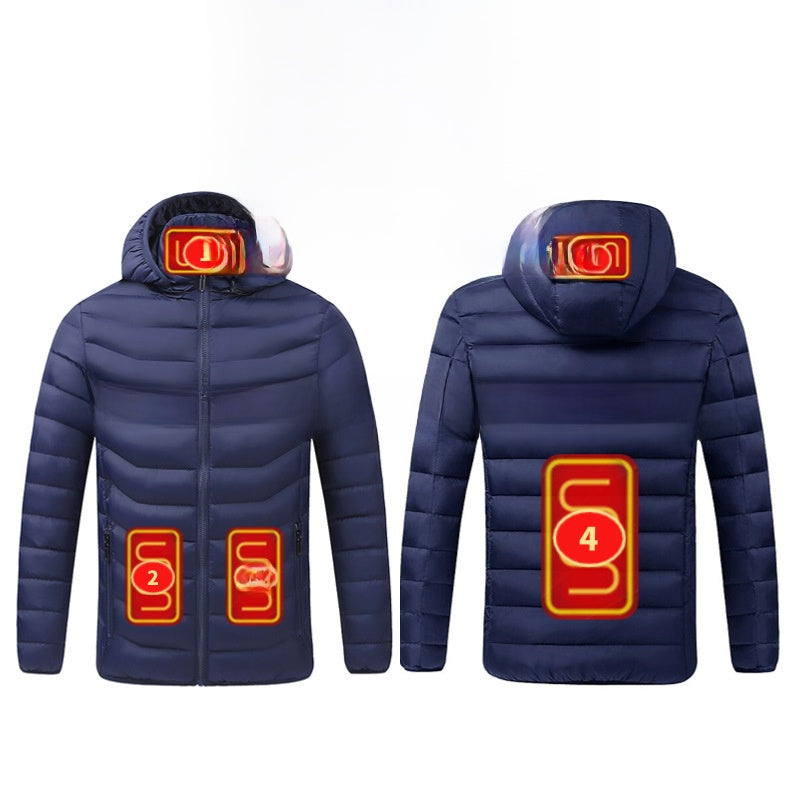 Winter Heated Jacket USB Electric Cotton Coat
