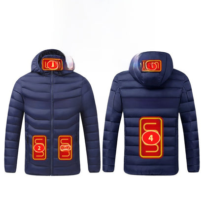 Winter Heated Jacket USB Electric Cotton Coat