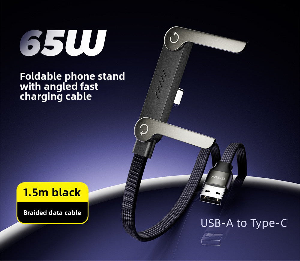 2-in-1 Invisible Holder Charger Cable with Stand - 240W Fast Charging