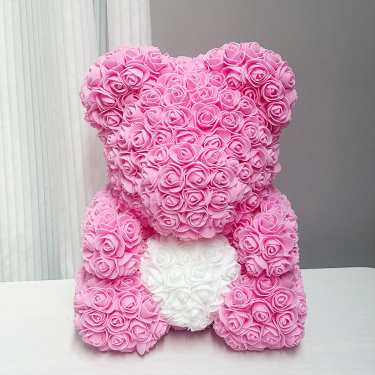Floral Decorative Bear with Gift Box