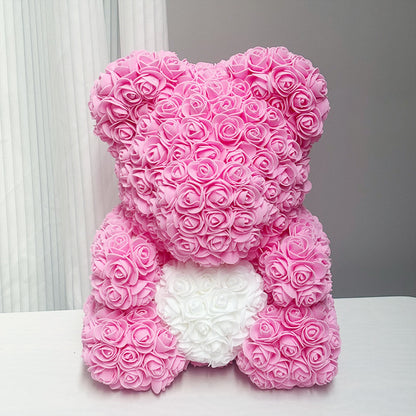Floral Decorative Bear with Gift Box