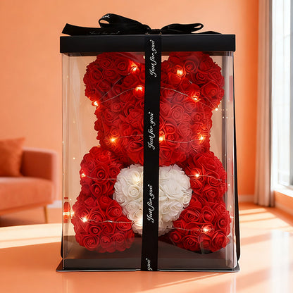Floral Decorative Bear with Gift Box