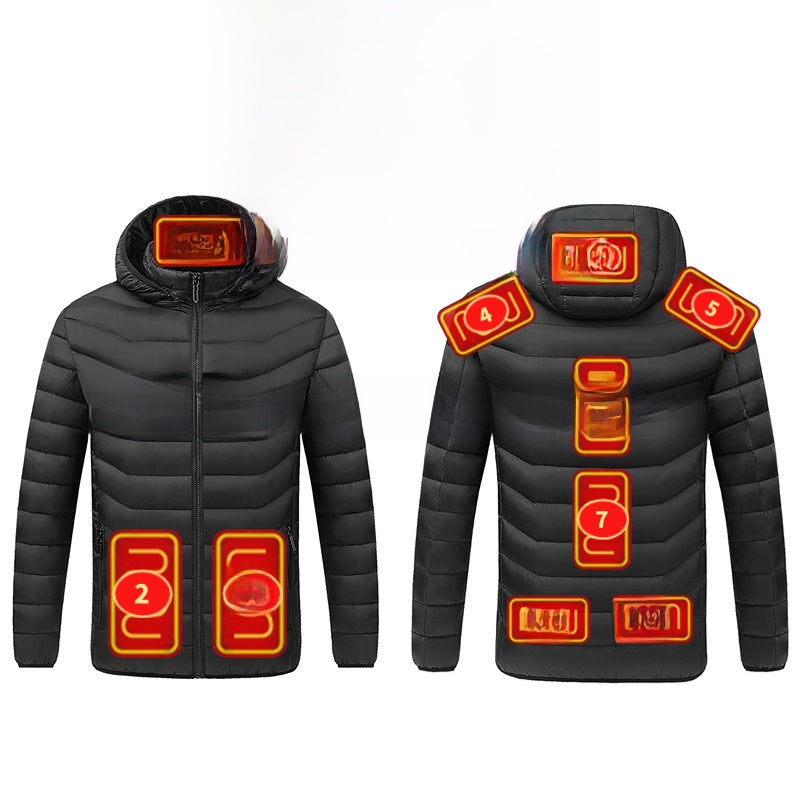 Winter Heated Jacket USB Electric Cotton Coat