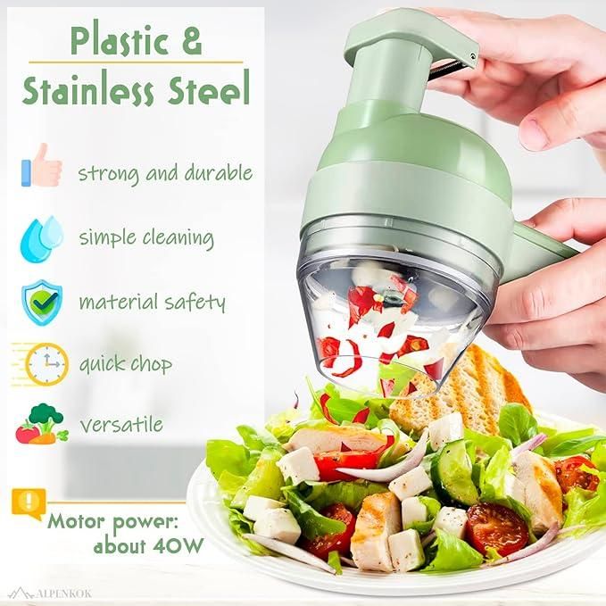 4 in 1 Portable Electric Vegetable Cutter Set | Nexylyn
