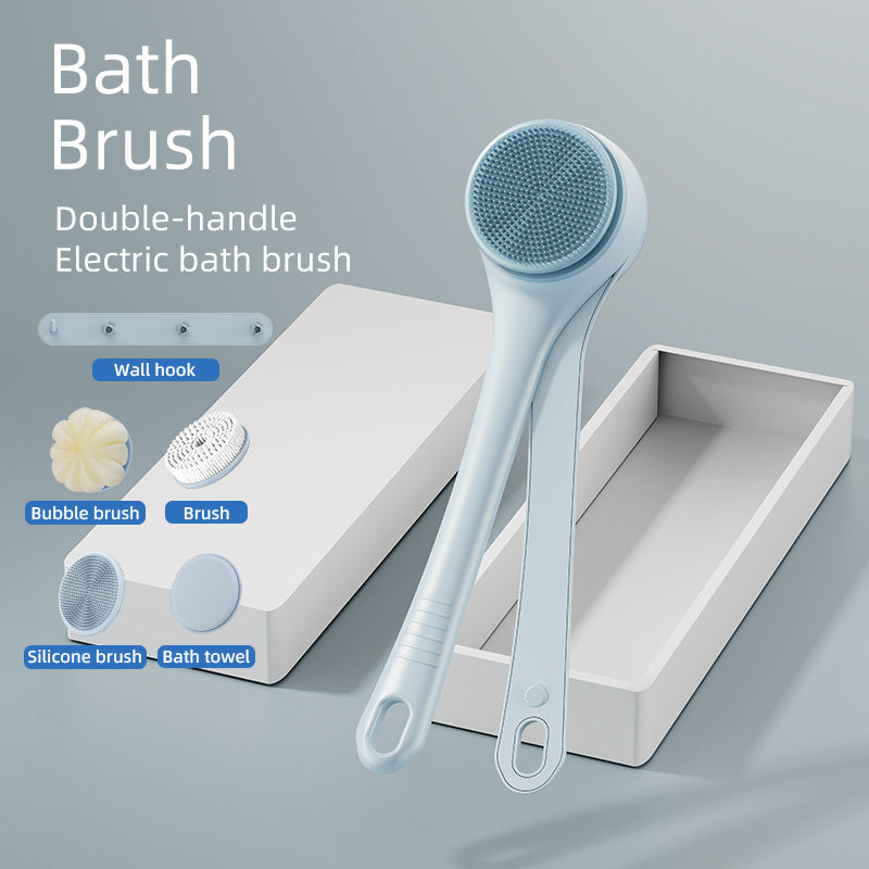 Electric double handle bath brush