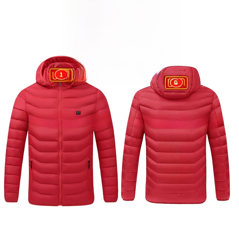 Winter Heated Jacket USB Electric Cotton Coat
