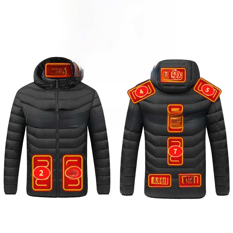 Winter Heated Jacket USB Electric Cotton Coat