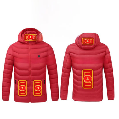 Winter Heated Jacket USB Electric Cotton Coat