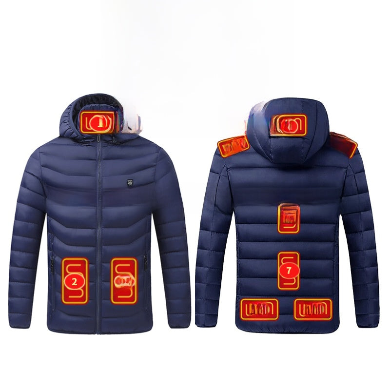 Winter Heated Jacket USB Electric Cotton Coat