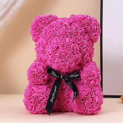 Floral Decorative Bear with Gift Box
