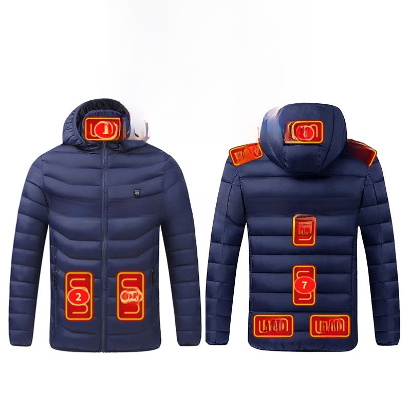 Winter Heated Jacket USB Electric Cotton Coat
