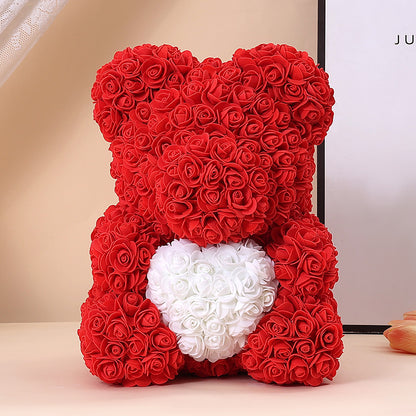 Floral Decorative Bear with Gift Box