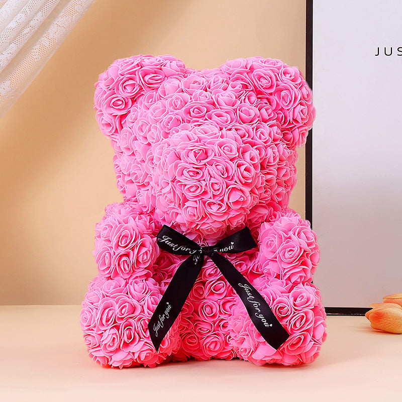 Floral Decorative Bear with Gift Box