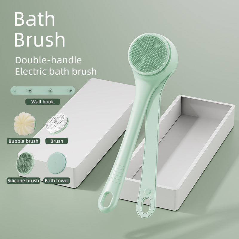 Electric double handle bath brush